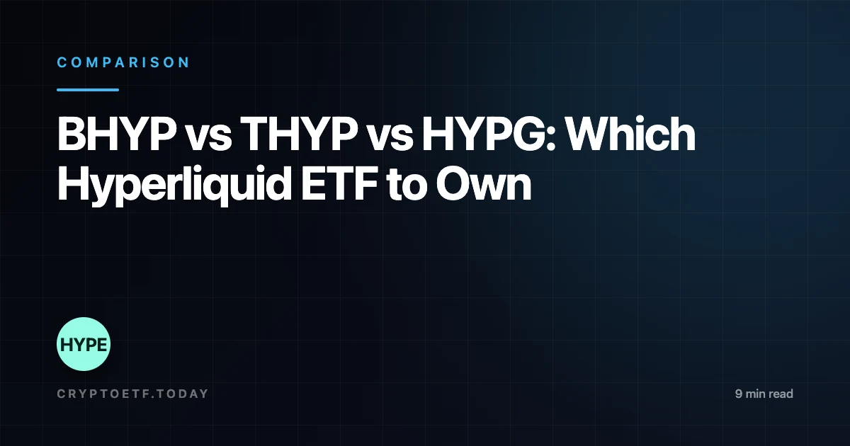 BHYP vs THYP vs HYPG: Which Hyperliquid ETF to Own