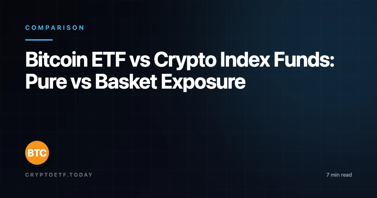Bitcoin ETF vs Crypto Index Funds: Pure vs Basket Exposure