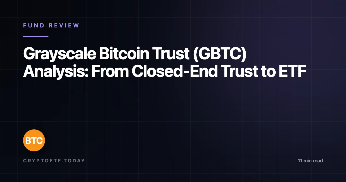 Grayscale Bitcoin Trust (GBTC) Analysis: From Closed-End Trust to ETF