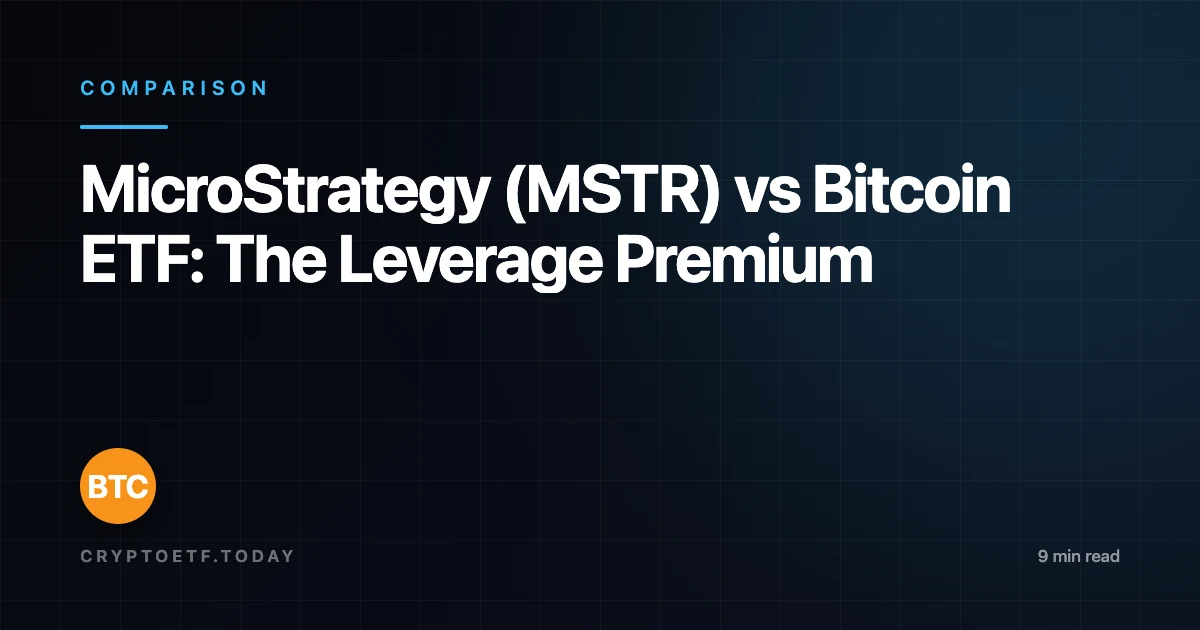 MicroStrategy (MSTR) vs Bitcoin ETF: The Leverage Premium