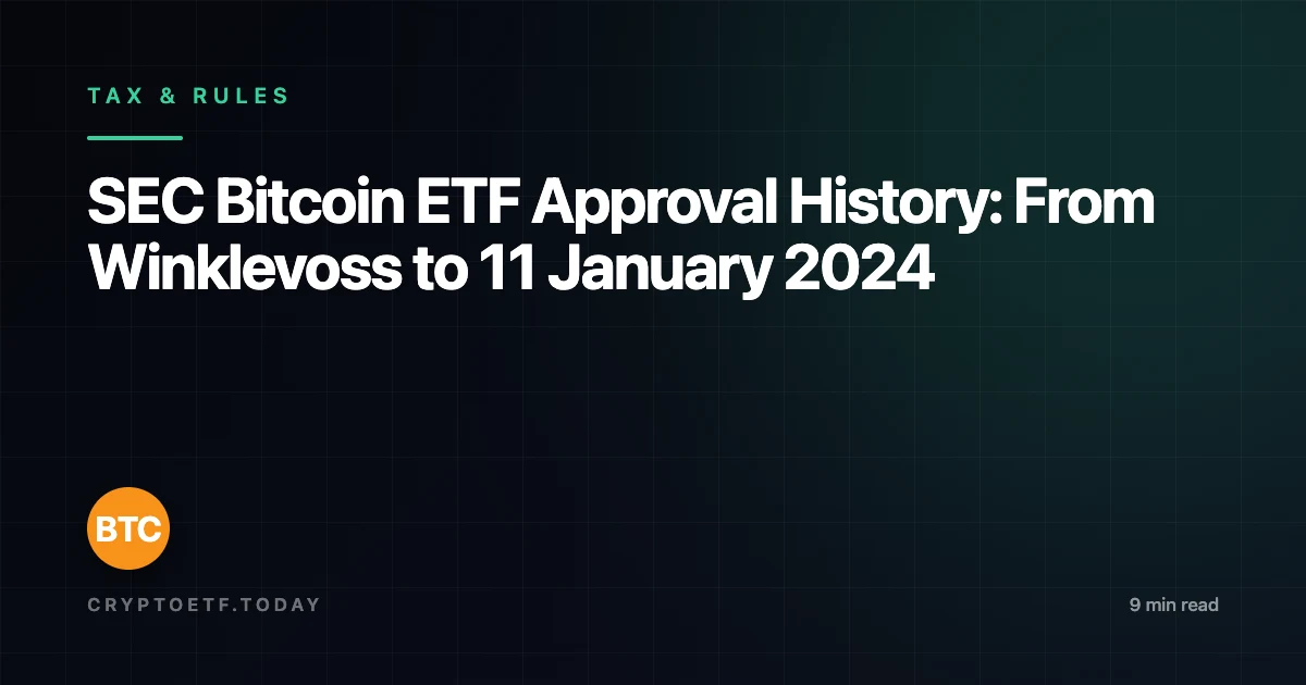SEC Bitcoin ETF Approval History: From Winklevoss to 11 January 2024
